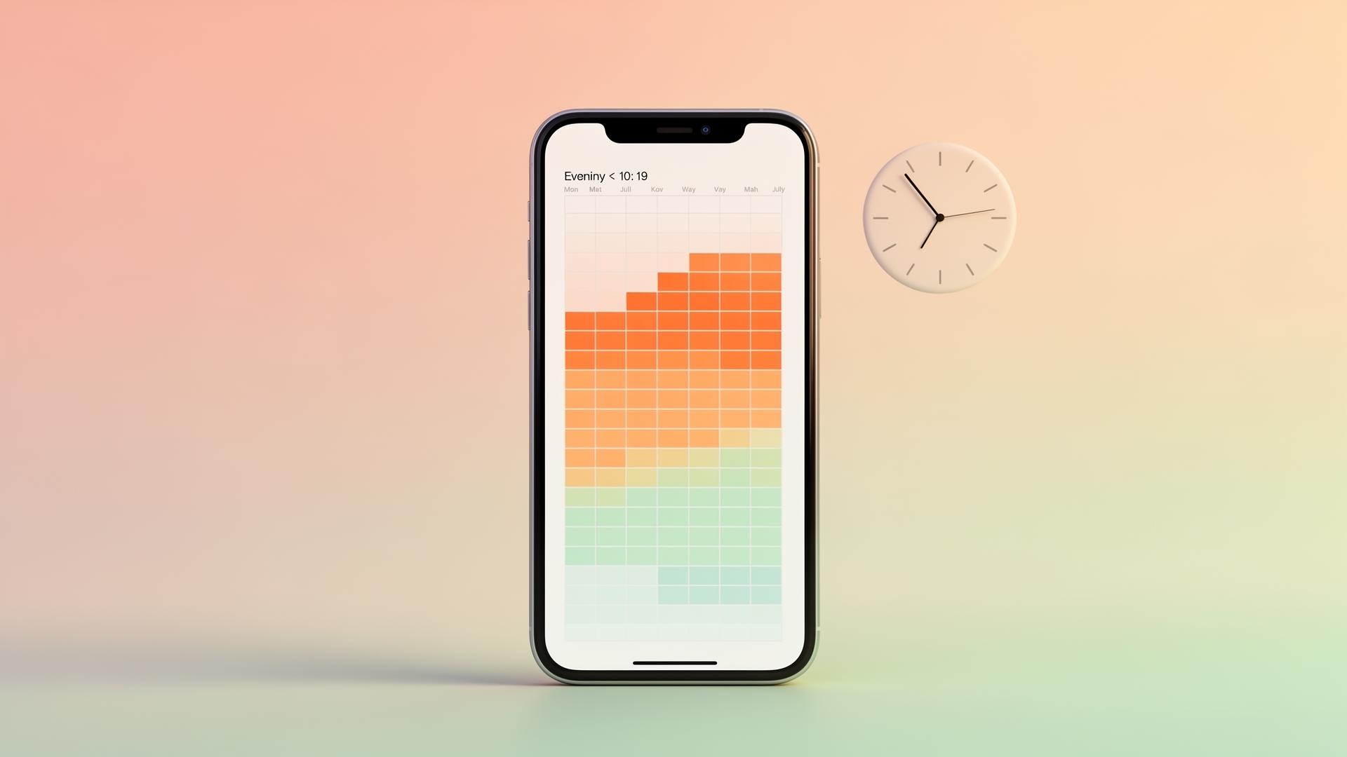 Pastel sunrise gradient with a soft sun on the horizon - best time to post on TikTok